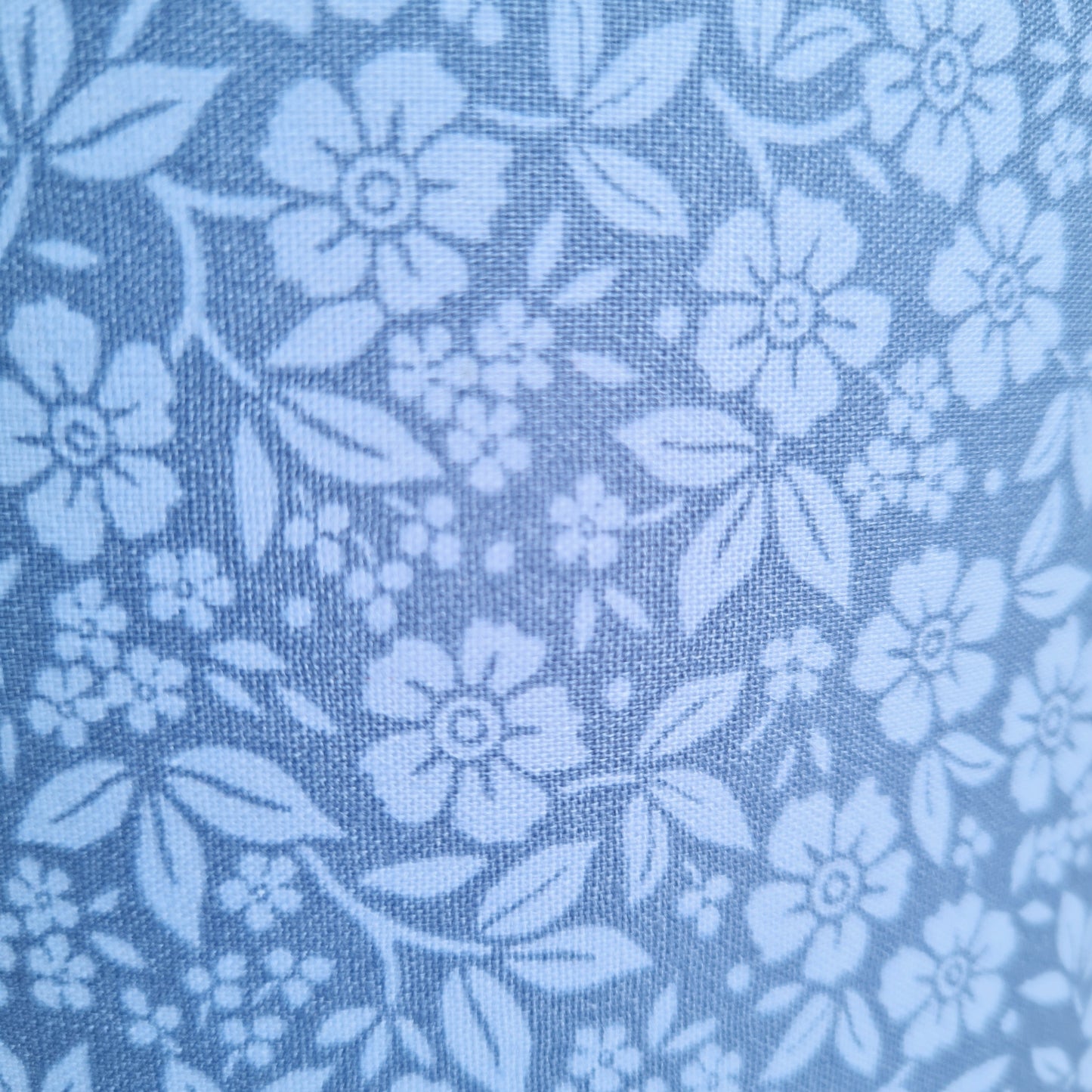 Poplin, Blå blomster