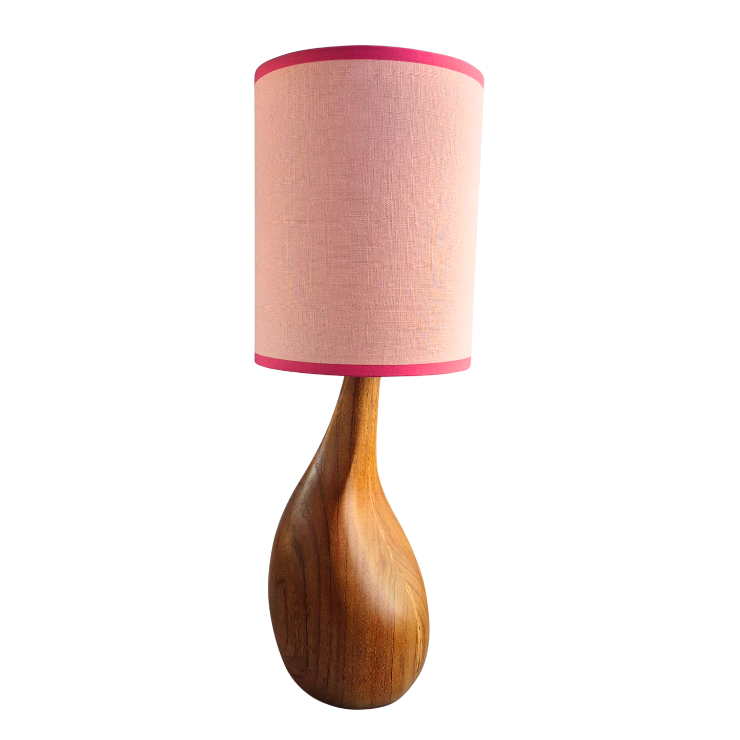 Hør lyserød med pink kant