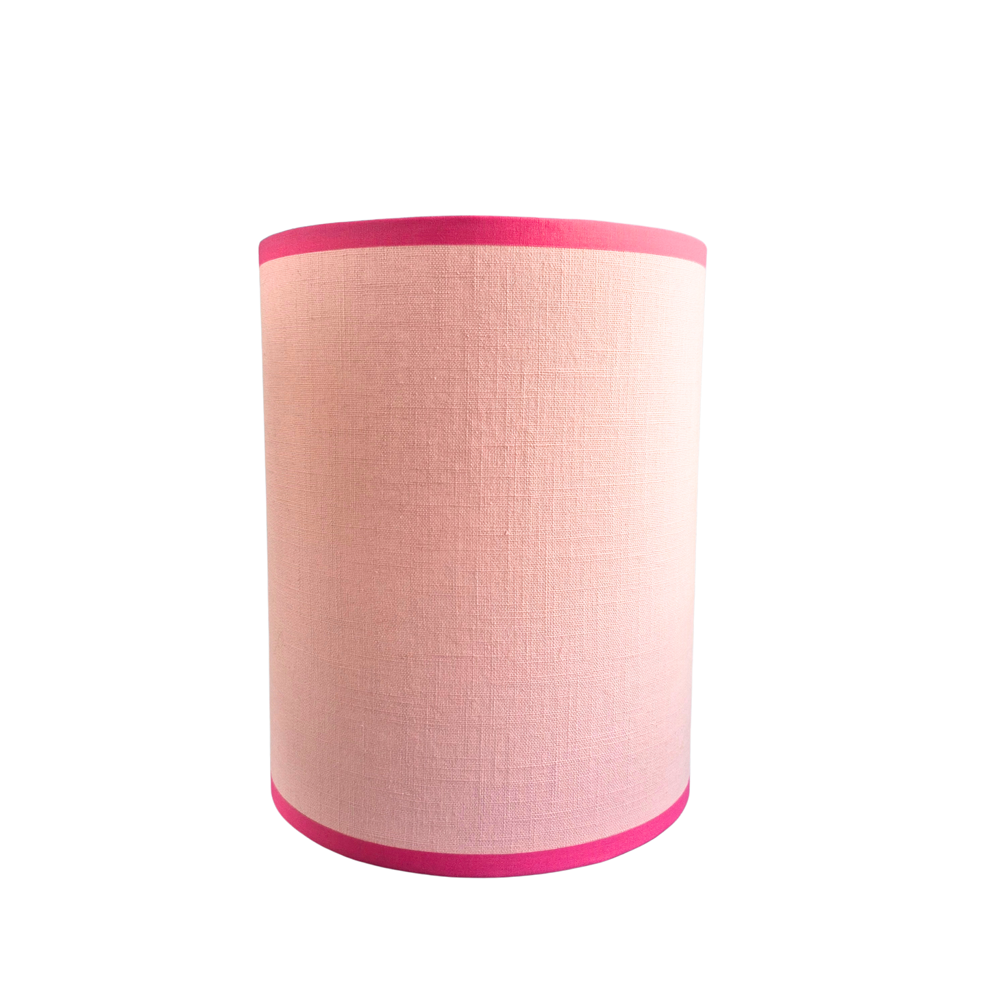 Hør lyserød med pink kant