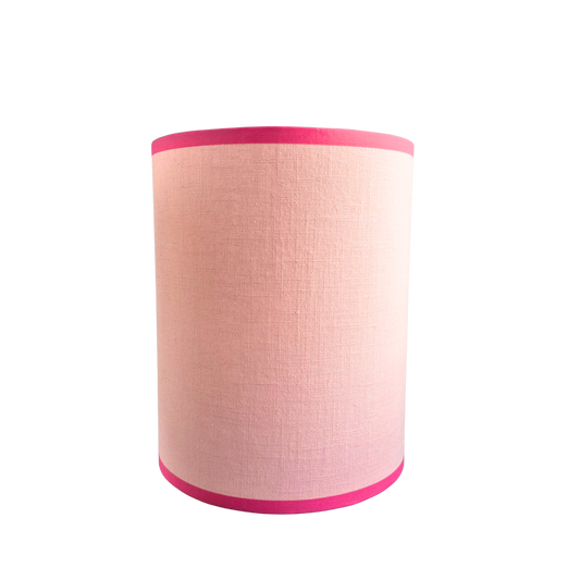 Hør lyserød med pink kant
